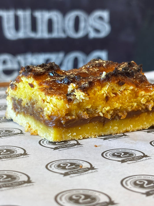 Porción de pastafrola de coco